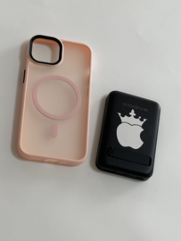 Iphone 14 magsafe hoes + powerbank roze ALL