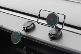 snel lader + houder met zuignap makkelijk