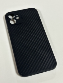 Iphone 12 hoes zwart carbon look