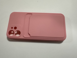 Iphone 12 mini hoes Roze met pashouder