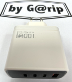 Super snellader 3x USB-C 1x USB (100w)