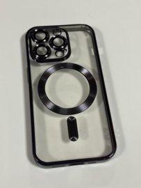 iPhone 14 PRO hoes zwart magsafe + magsafe magneet lader
