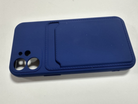 Iphone 12 mini hoes Blauw met pashouder