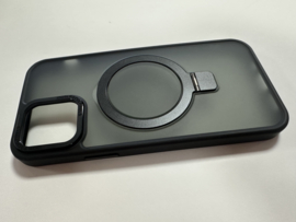 Iphone 13 hoes zwart met standaard + magsafe magneet lader