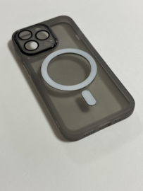 Iphone 14 pro hoes zwart met lens bescherming