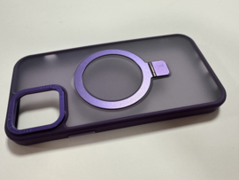 iPhone 13 hoes paars met standaard + magsafe magneet lader