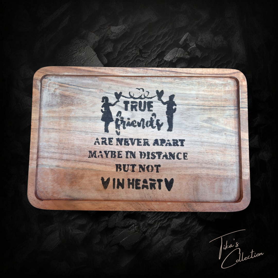 Houten serveerplank - True friends are never apart - Tika's Collection