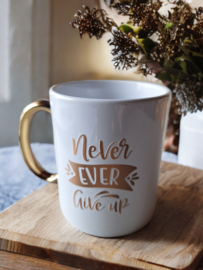 Koffiemok - Never give up