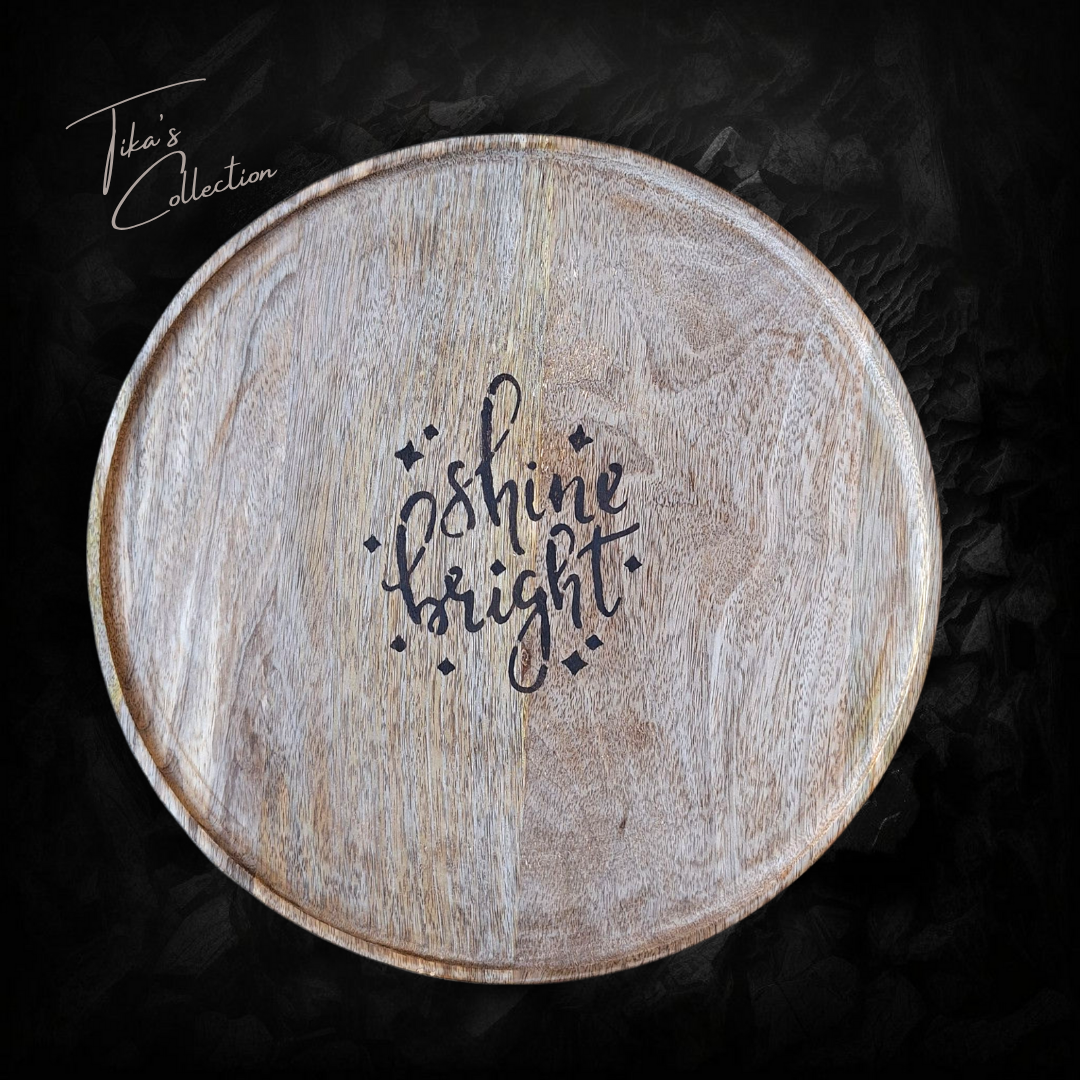 Houten serveerbord - Shine Bright  - Tika's Collection