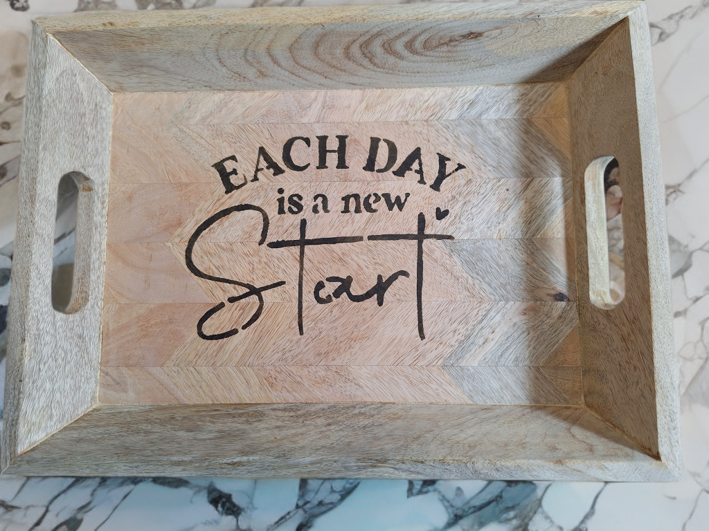 Dienblad - Each day is a new start - Tika's Handmade Collection
