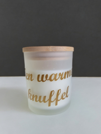 Kaars - een warme knuffel - Handmade