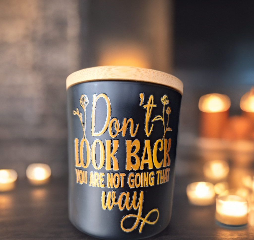 Kaars - Don't look back - Handmade