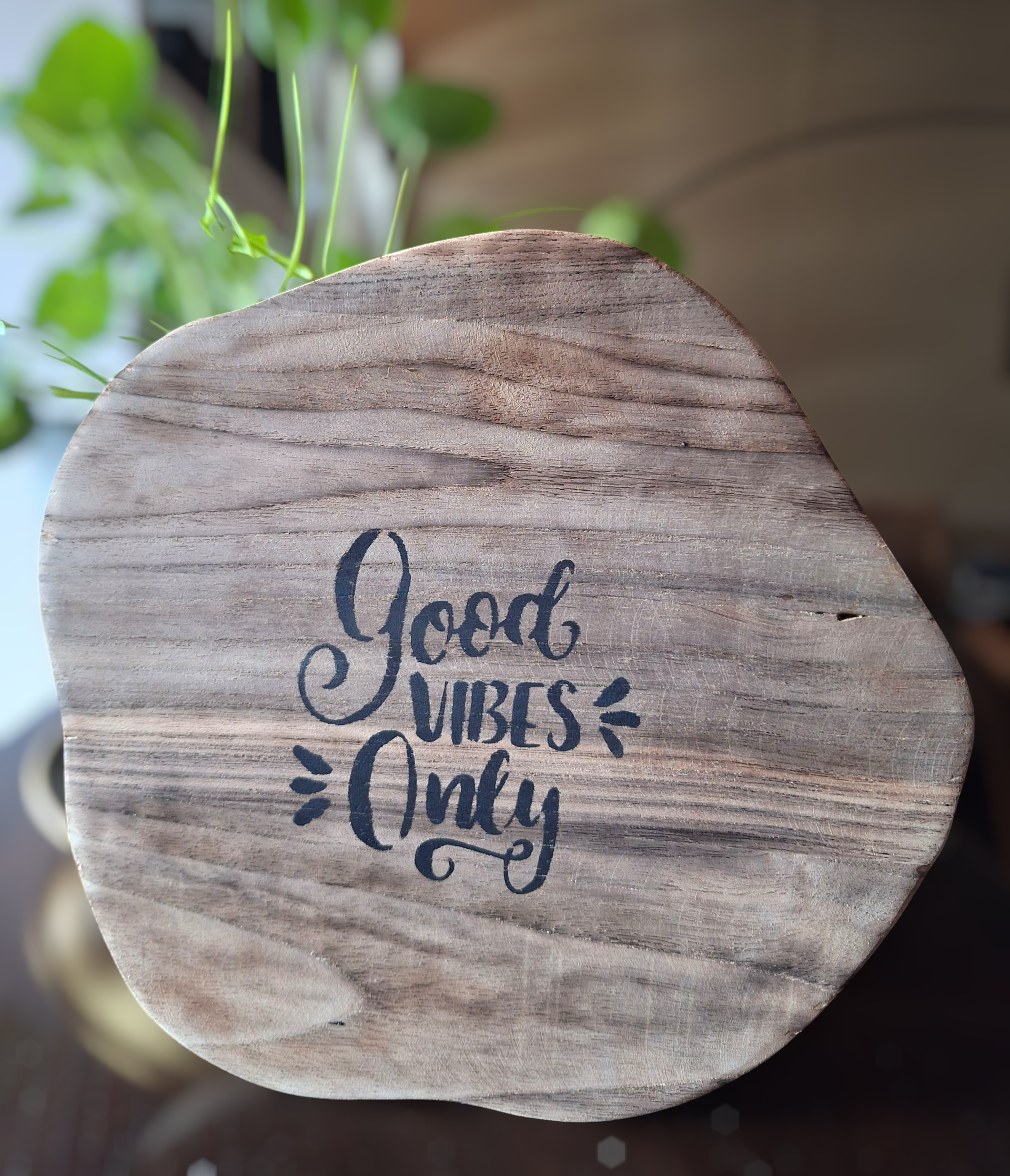 Houten decoratie  - Good vibes only ~ Tika's Collection