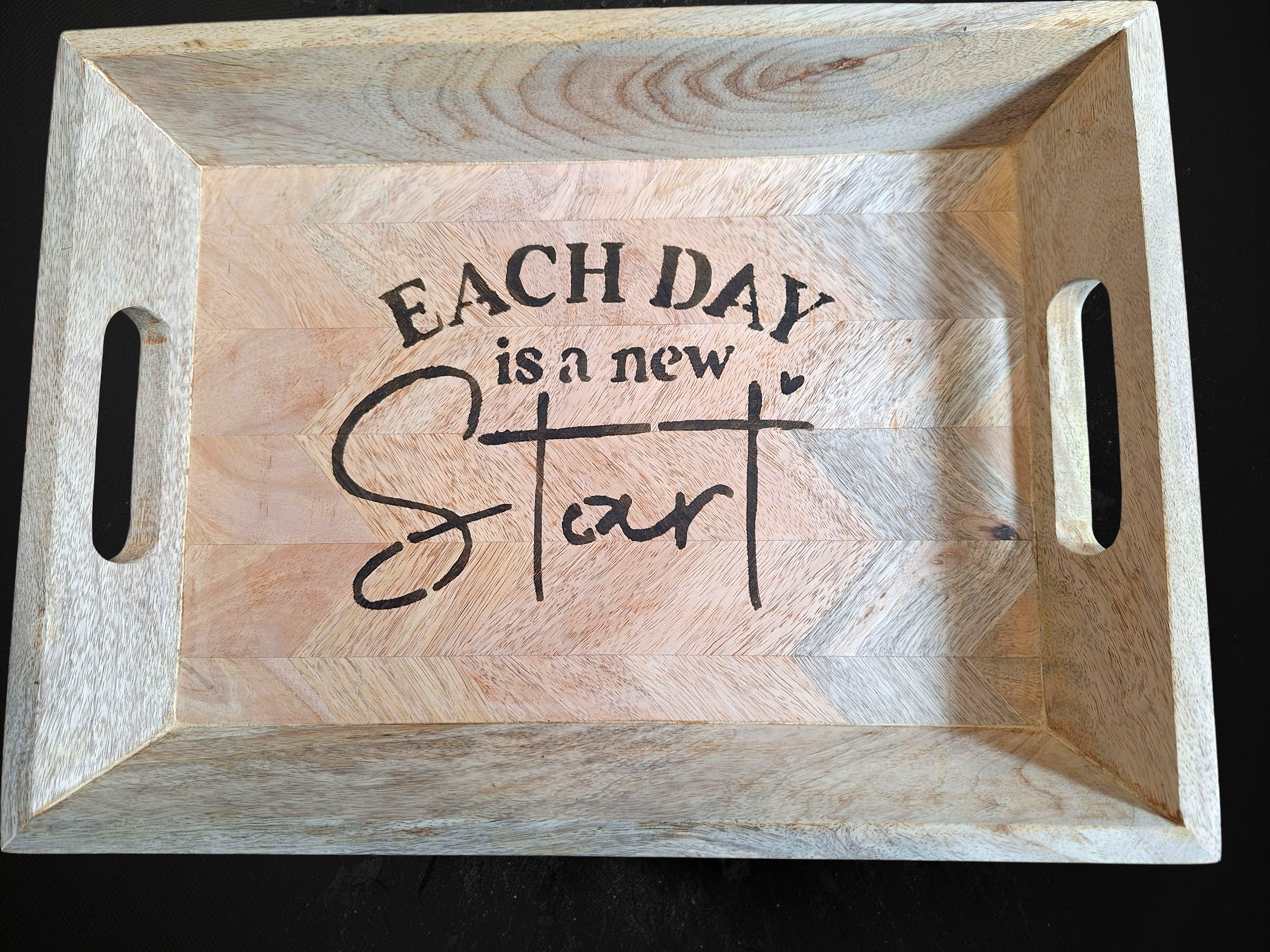 Dienblad - Each day is a new start - Tika's Handmade Collection