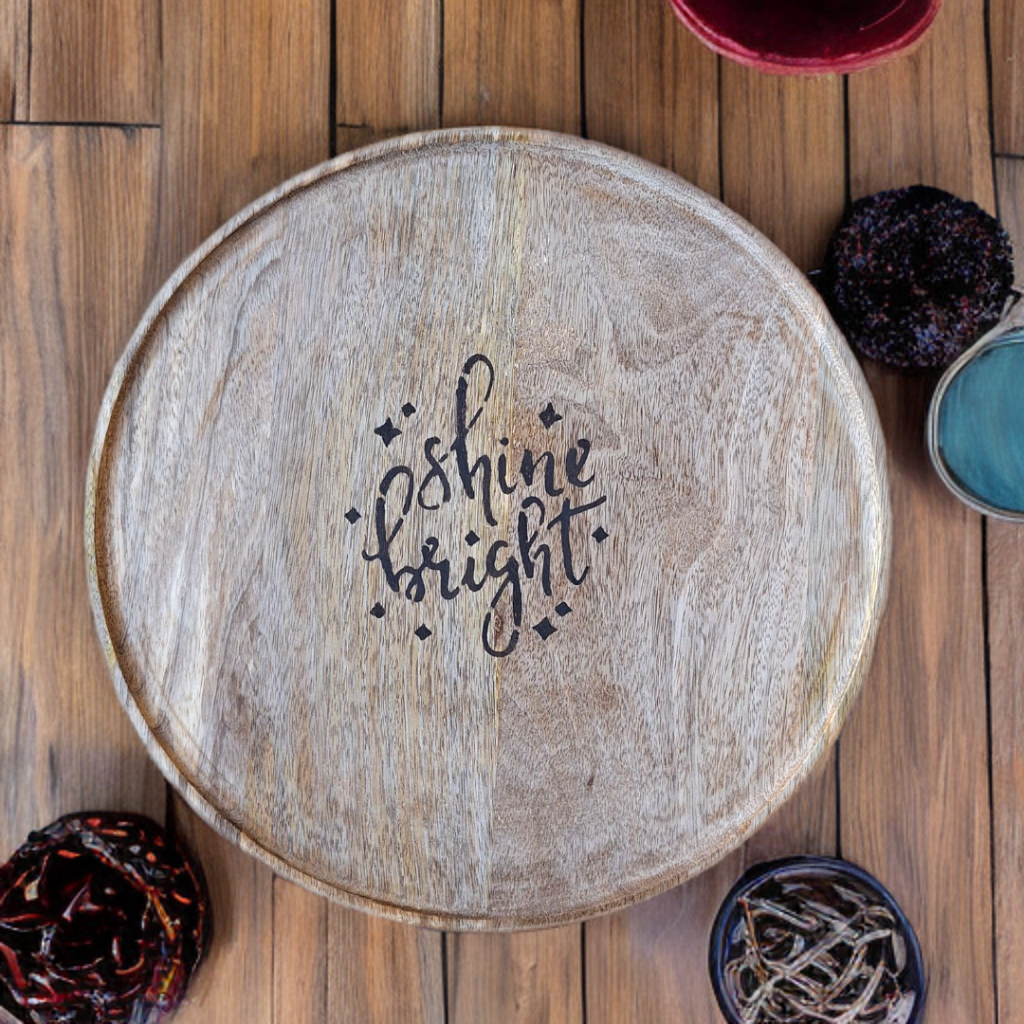 Houten serveerbord - Shine Bright  - Tika's Collection
