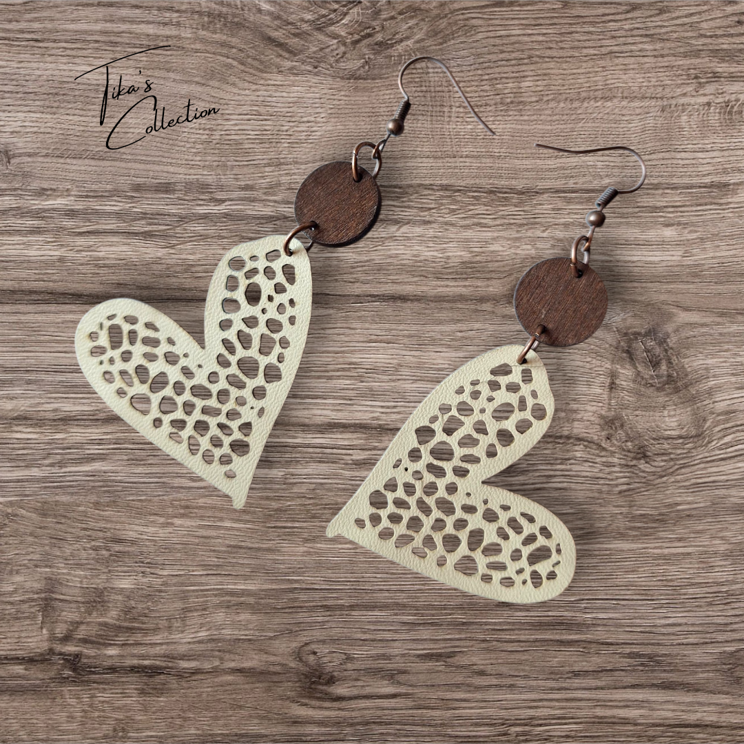 Houten oorbellen ~ Tika's Collection