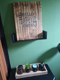 Houten kader - Hello sweet cheeks - Tika's Handmade Collection