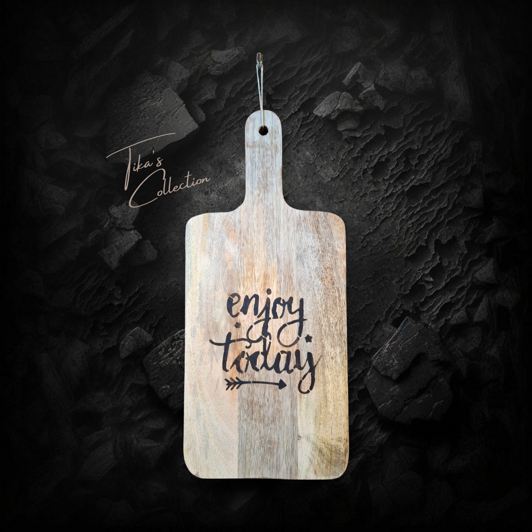 Houten serveerplank- Enjoy Today ~ Tika's Collection