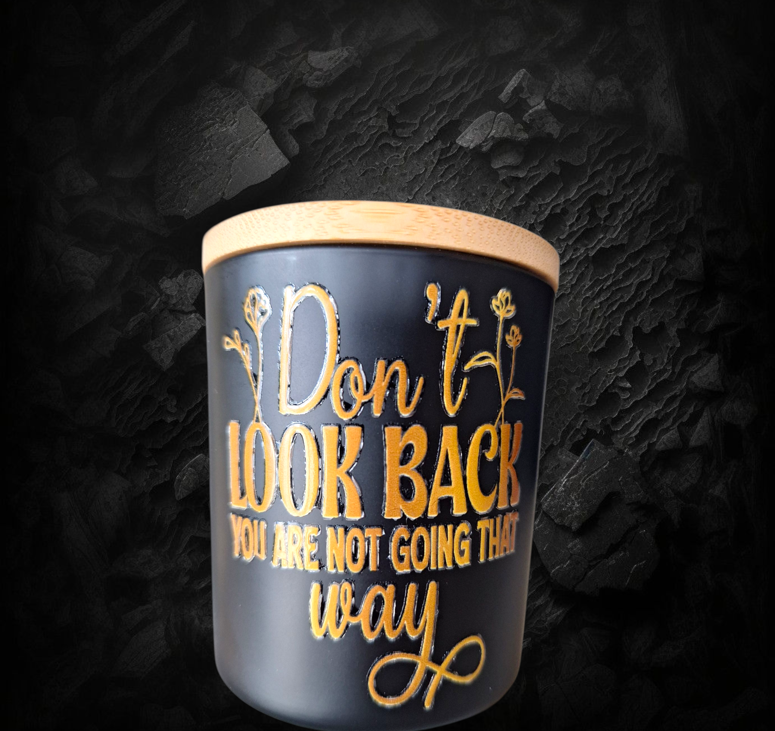 Kaars - Don't look back - Handmade