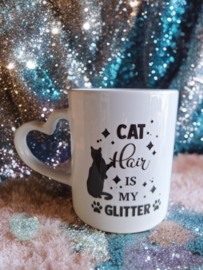Koffiemok -  Cat hair is my glitter