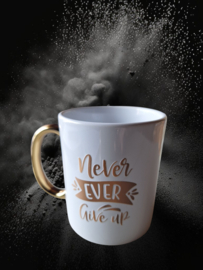 Koffiemok - Never give up