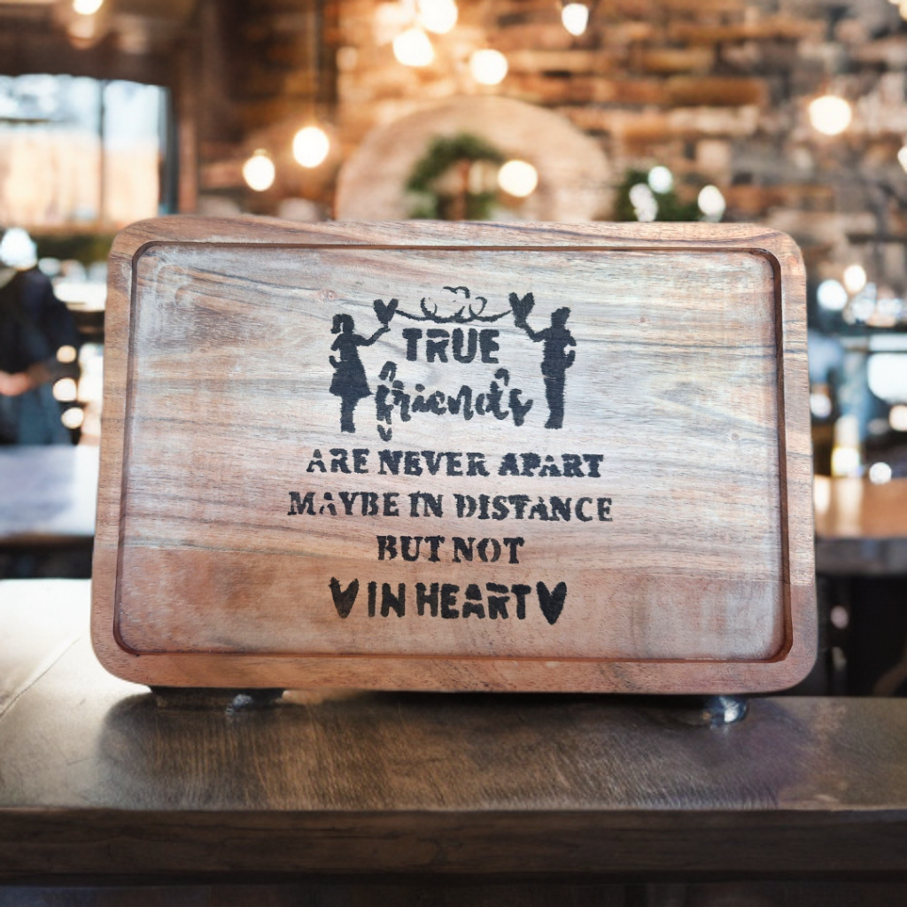 Houten serveerplank - True friends are never apart - Tika's Collection