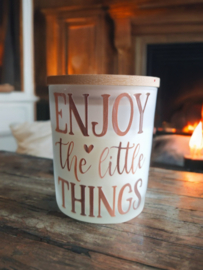 Kaars - enjoy the little things- Handmade