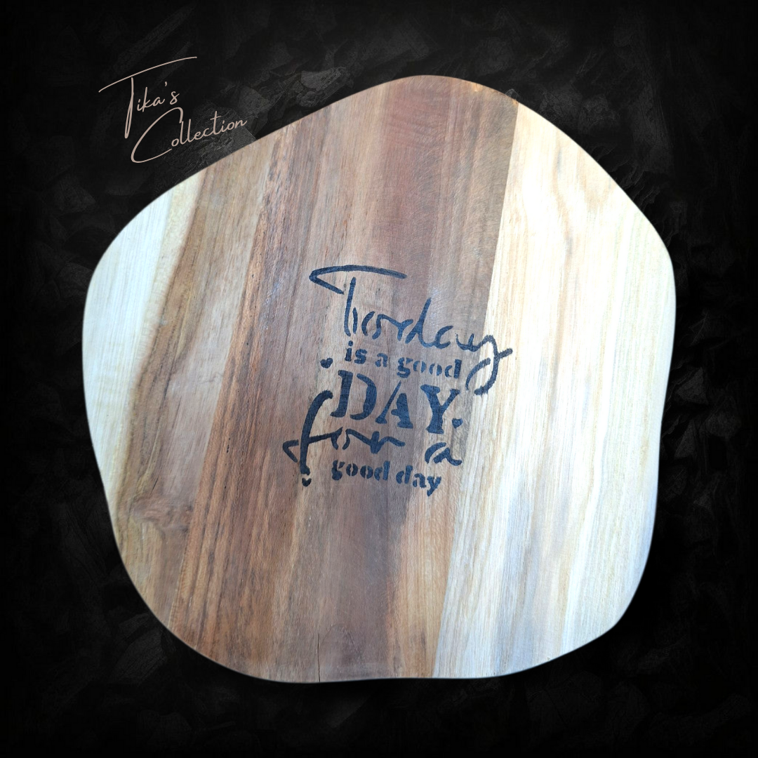 Houten decoratie - Today is a good day for a good day~ Tika's Collection