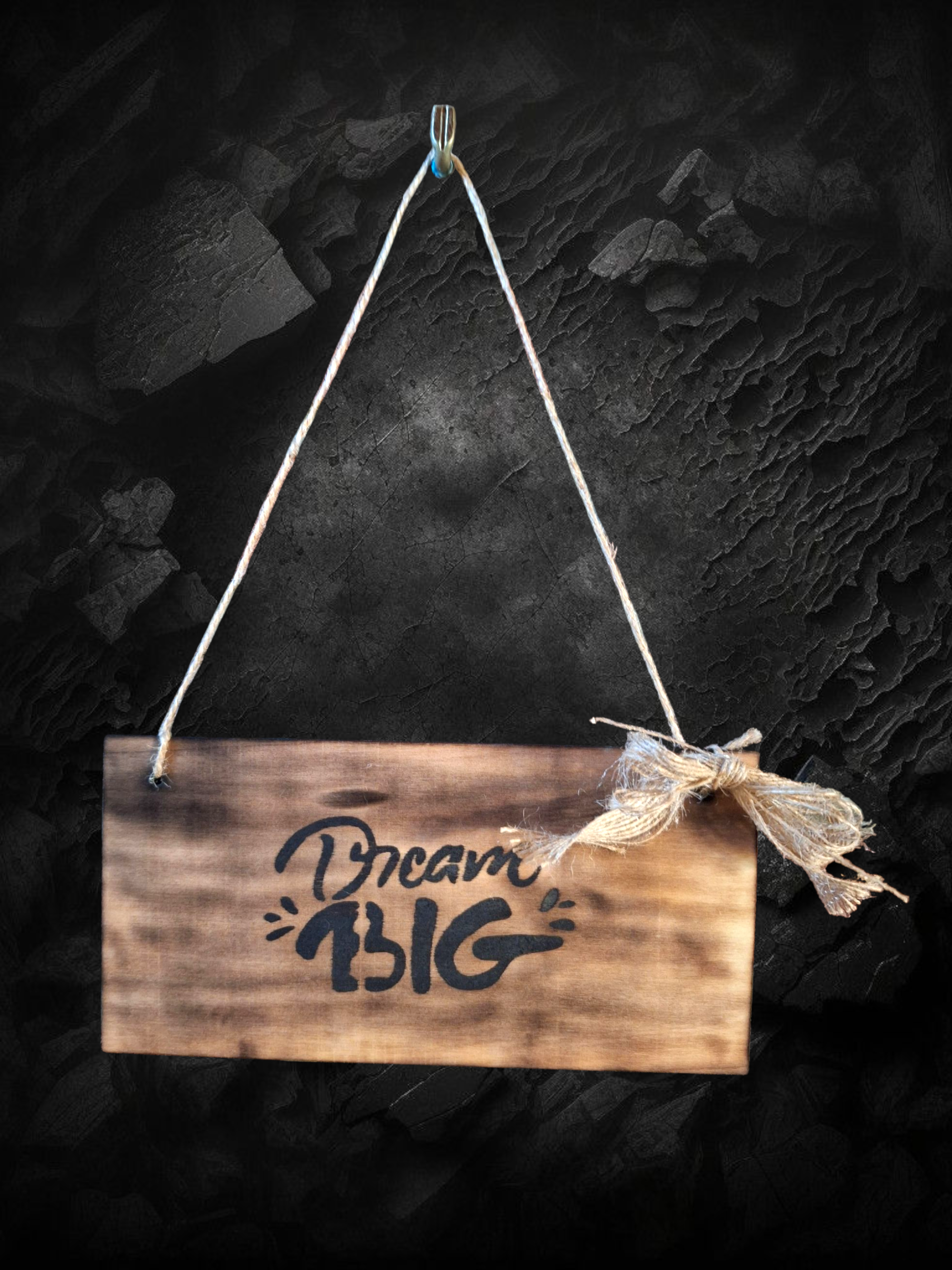Decoratieplaatje in hout - Dream big