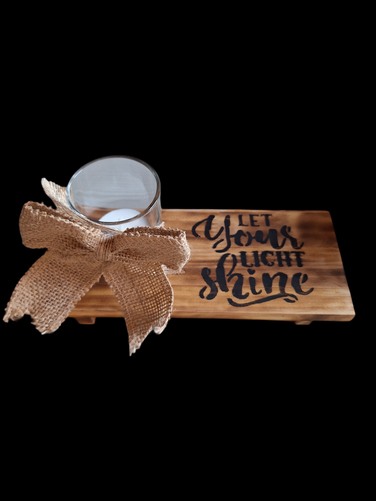 Decoratie tafeltje- Let your light ..  - Tika's Handmade Collection
