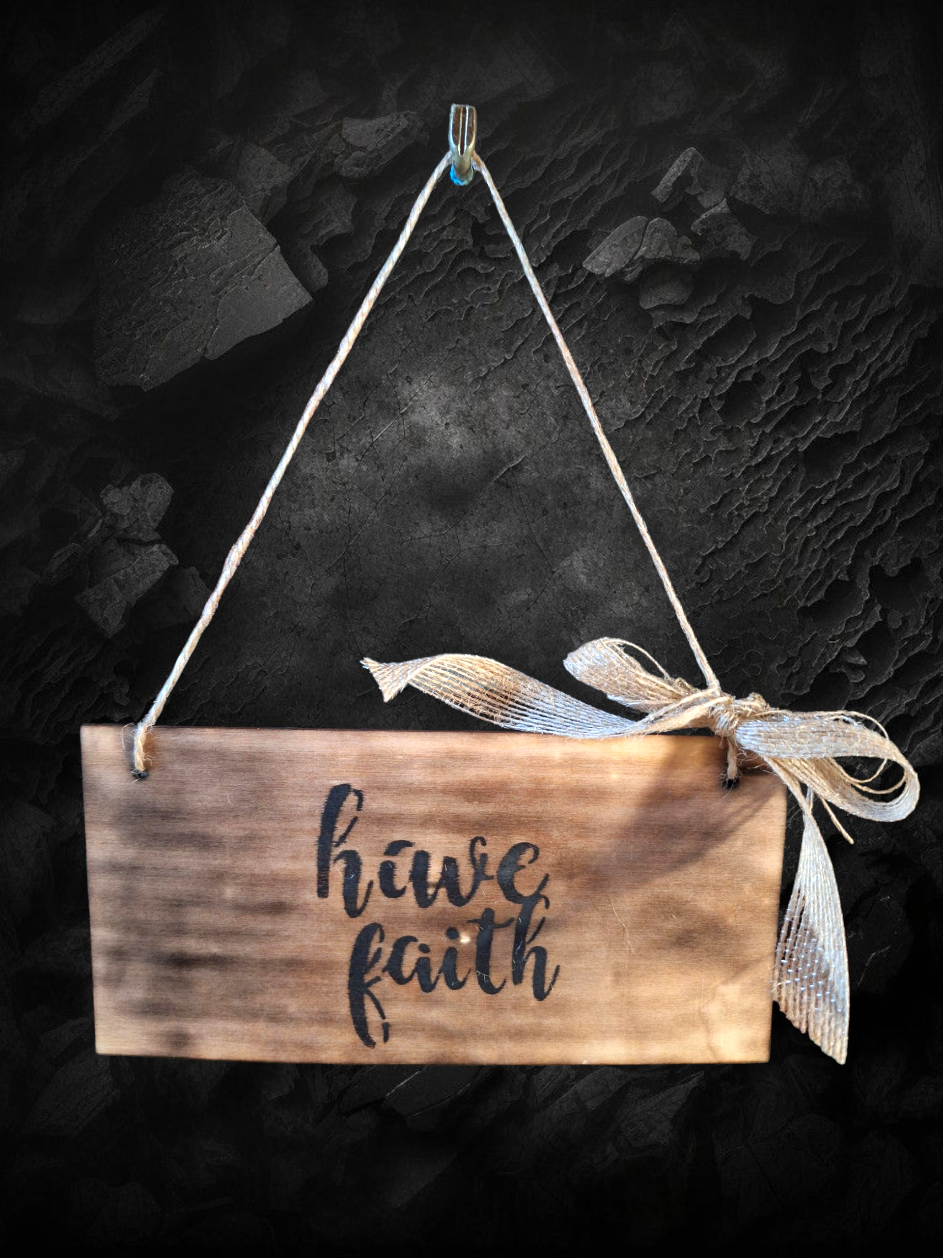 Decoratieplaatje in hout - Have faith