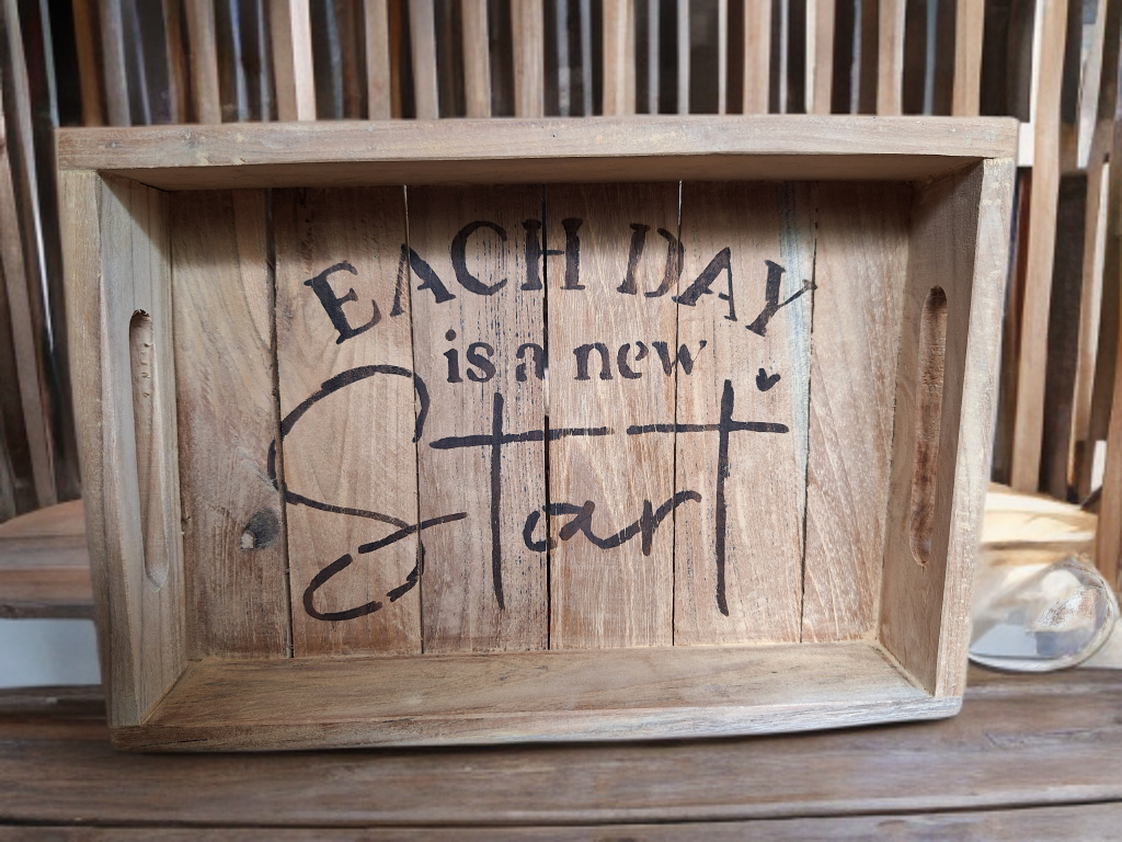Dienblad ~ Each day is a new start ~ Tika's Collection