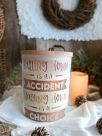 Kaars - Falling down- Handmade