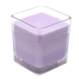 Geurkaars  in glas - Lavender en basilicum (met of zonder tekst)