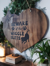 Houten hart - wiggle butts - Tika's Handmade Collection