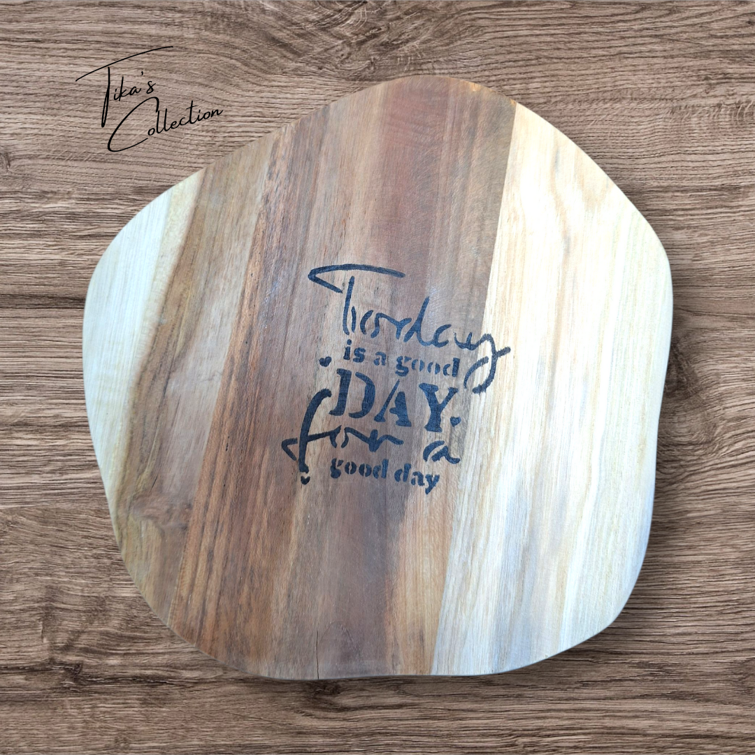 Houten decoratie - Today is a good day for a good day~ Tika's Collection