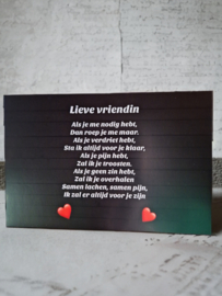 Wenskaart Lieve vriendin