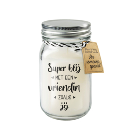 Kaars - Super blij met een vriendin als jij