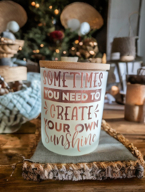 Kaars - sunshine - Handmade