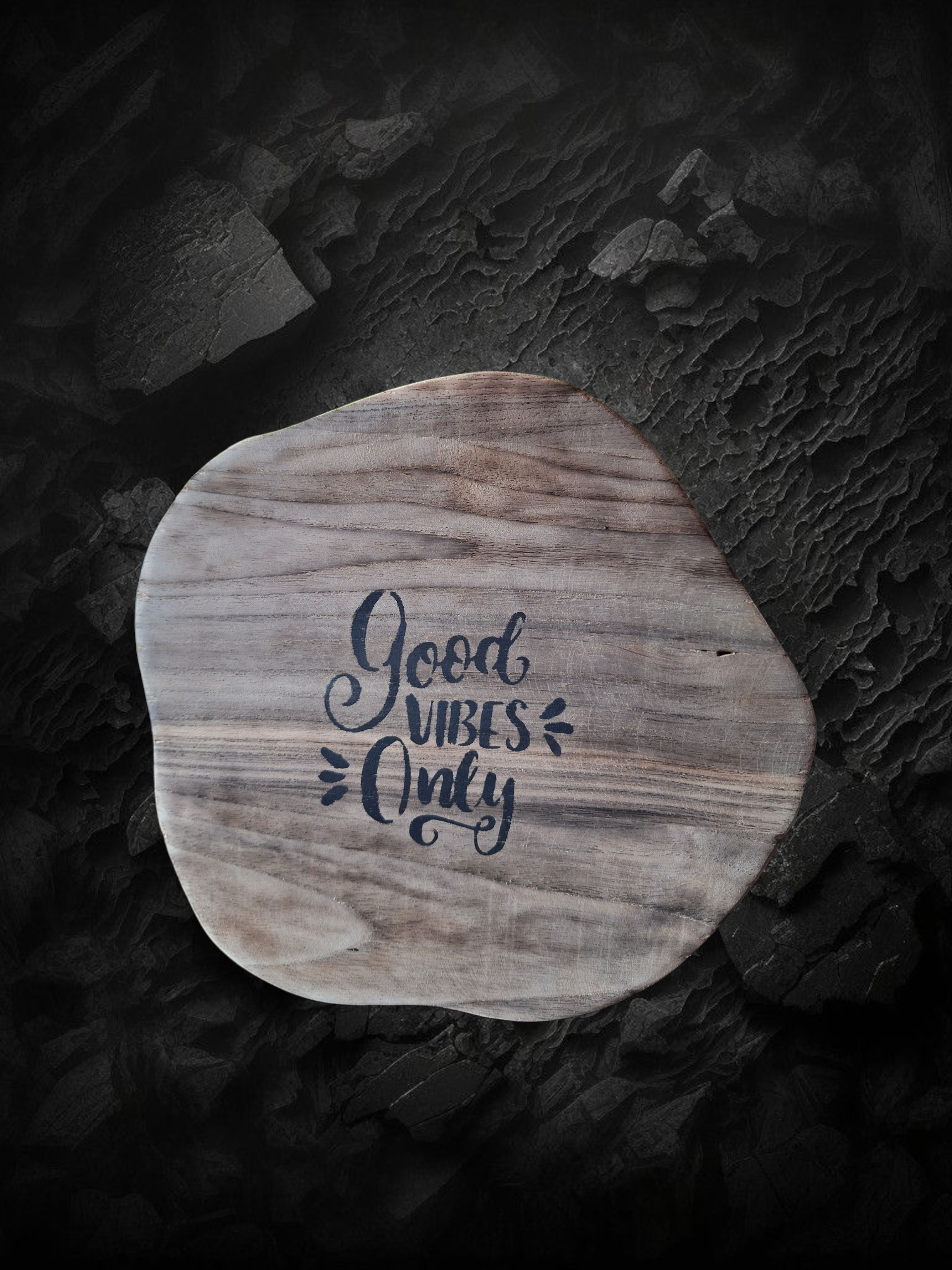 Houten decoratie  - Good vibes only ~ Tika's Collection