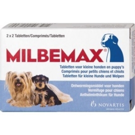 Milbemax voor kleine honden en puppy's 2x2 tabletten