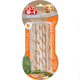 8in1 Delights Gedraaide Sticks Kip 10 stuks