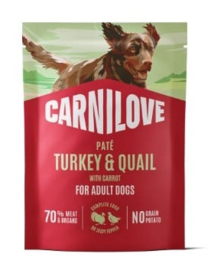 Carnilove pouche kalkoen & kwartel met wortel 300gr