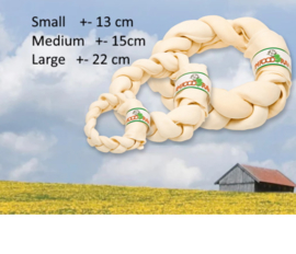 Farm Food Rawhide Dental braided donut Medium