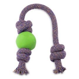 Becopets ball with rope SMALL(groen, blauw of roze)