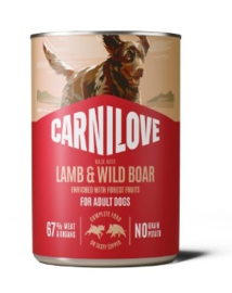 Carnilove blik lam en wild zwijn 400gr
