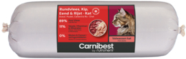 Carnibest Rundvlees, Kip, Eend & Rijst Kat 500gr