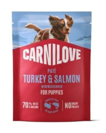 Carnilove Pouche kalkoen & zalm puppy 300gr