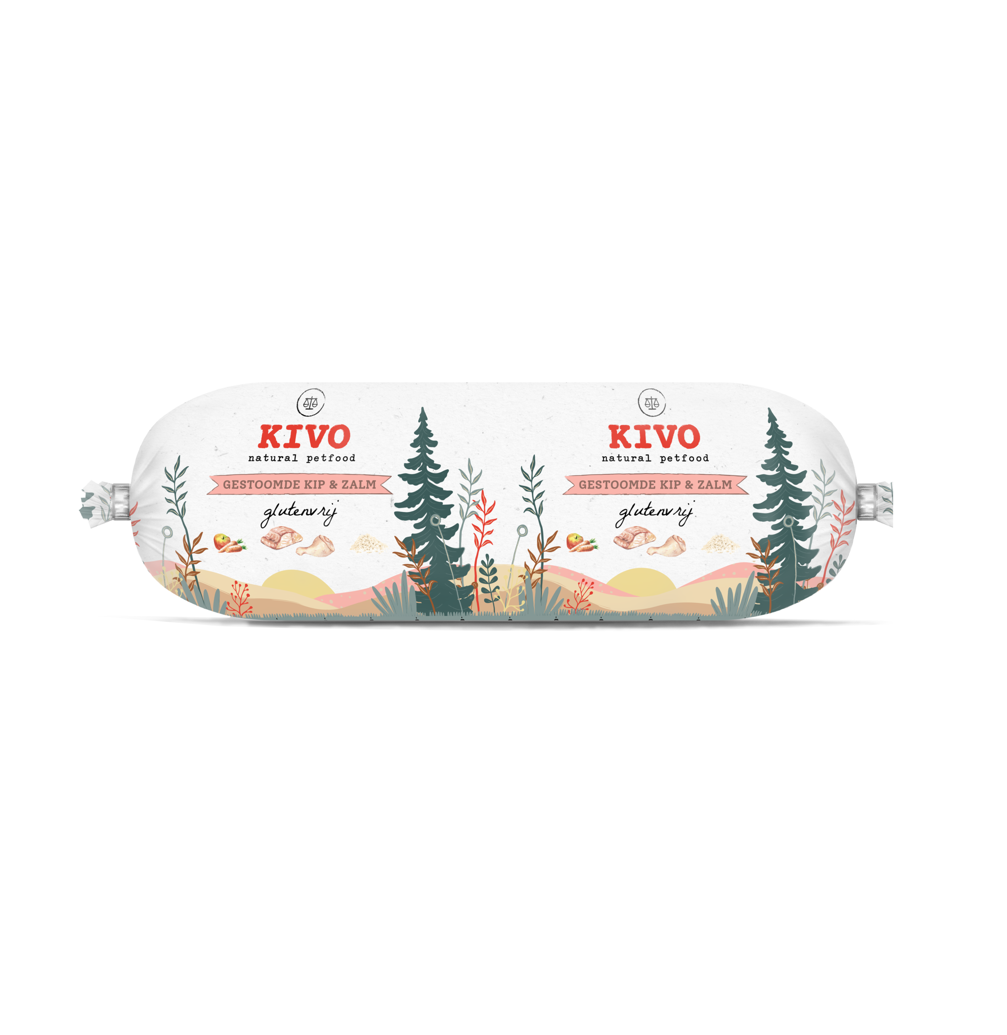 KIVO Kip Zalm houdbare worst 600gr