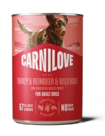 Carnilove blik kalkoen, rendier & wildzwijn 400gr